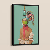 Eye Candy Avant Garde Fashion Framed Canvas, Framed Portrait Painting