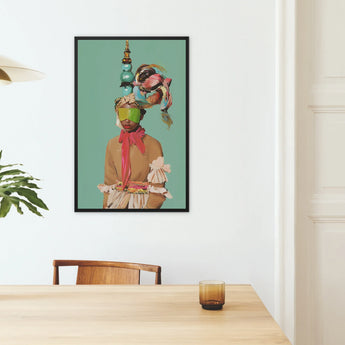 Eye Candy Avant Garde Fashion Framed Canvas, Framed Portrait Painting