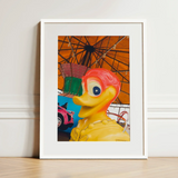 Eye Spy Giclée Print / Canvas Vibrant Yellow Rubber Duck Red Head Blue Eye Spy Giclée, Giclée Print, Waking Dream