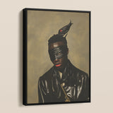 Eye of the Storm - Occult Trans Glamor Framed Canvas, Framed Portrait Masked Person