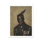 Eye of the Storm Trans Fetish Mythology Art Print, 18x24’’ / 46x61cm / Unframed, Fashionable Portrait Person Mask Bird Like Headpiece