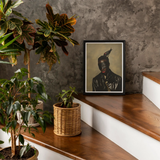 Eye of the Storm - Trans Fetish Mythology Art Print, Framed Portrait Person Black