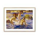 Anzacs Bathing - George Washington Lambert Art Print, Framed Painting Nude Bathers Donkey
