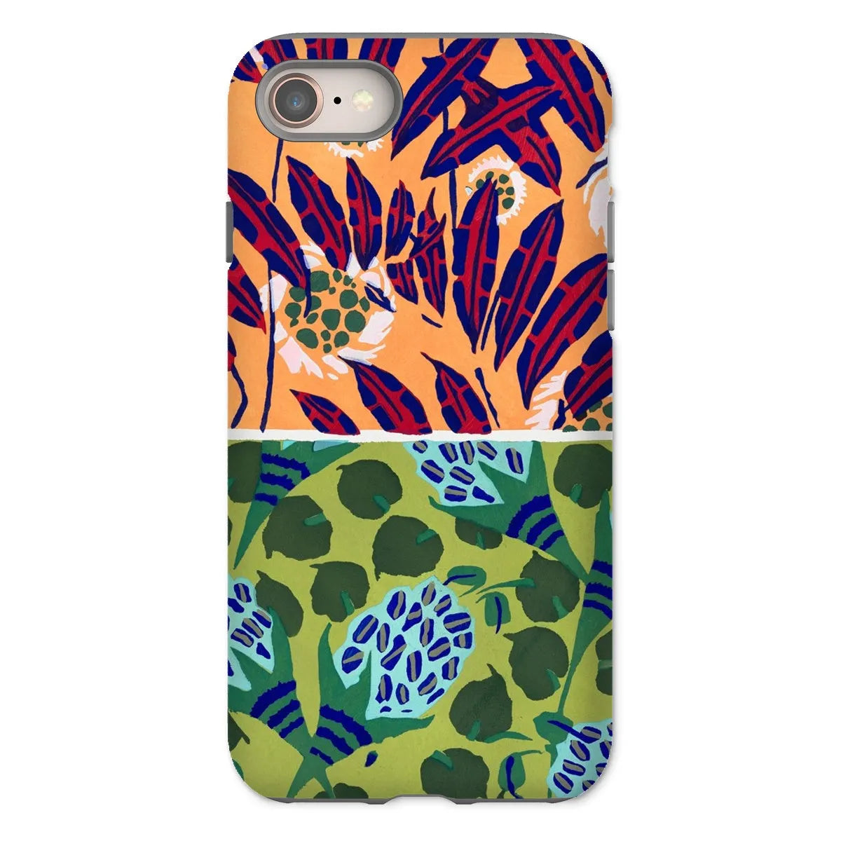 Fabric & Rugs Too - Pochoir Pattern Phone Case - E. A. Séguy - Iphone 8 / Matte - Mobile Phone Cases - Aesthetic Art