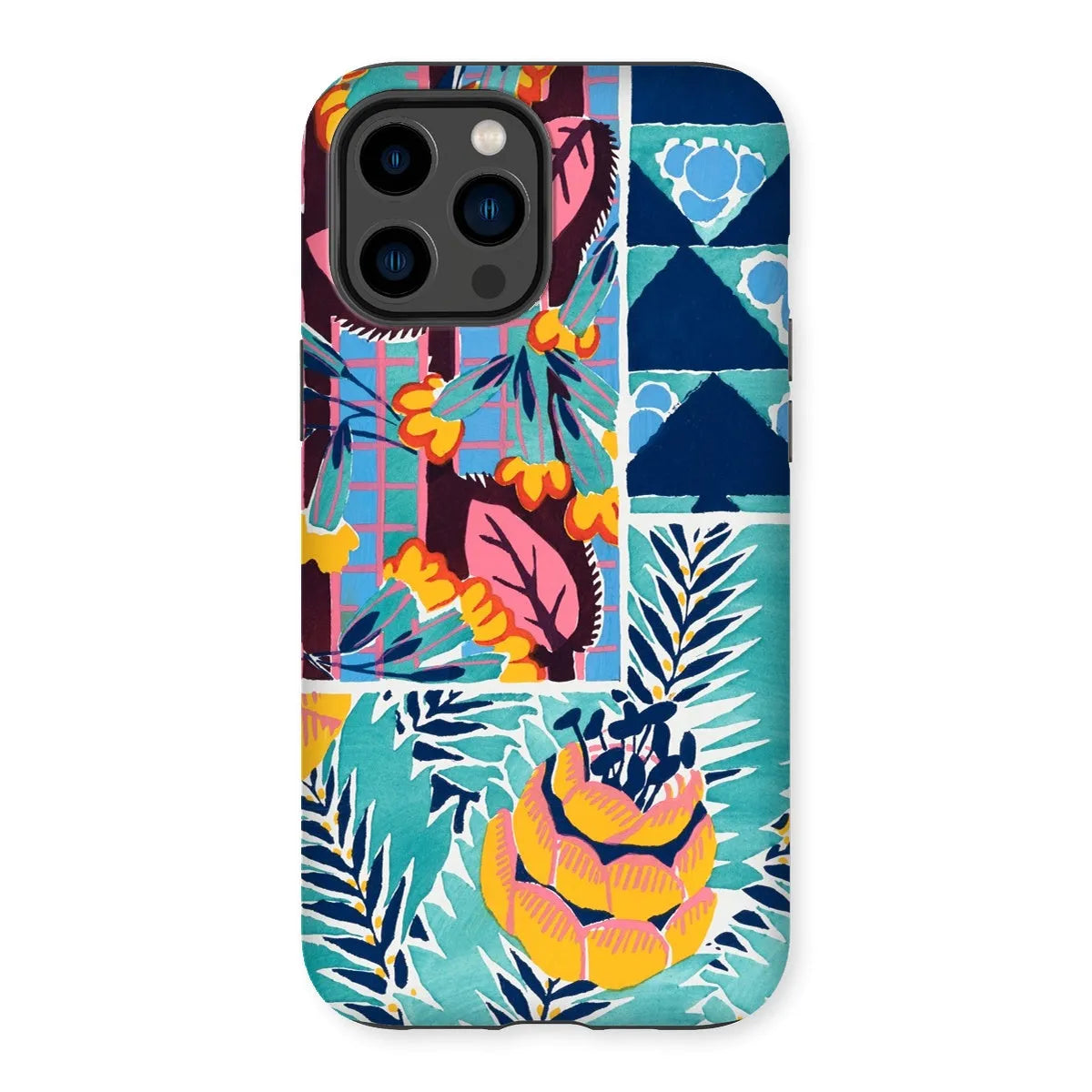 Fabric & Rugs - Pochoir Patterns Phone Case - E. A. Séguy - Iphone 14 Pro Max / Matte - Mobile Phone Cases