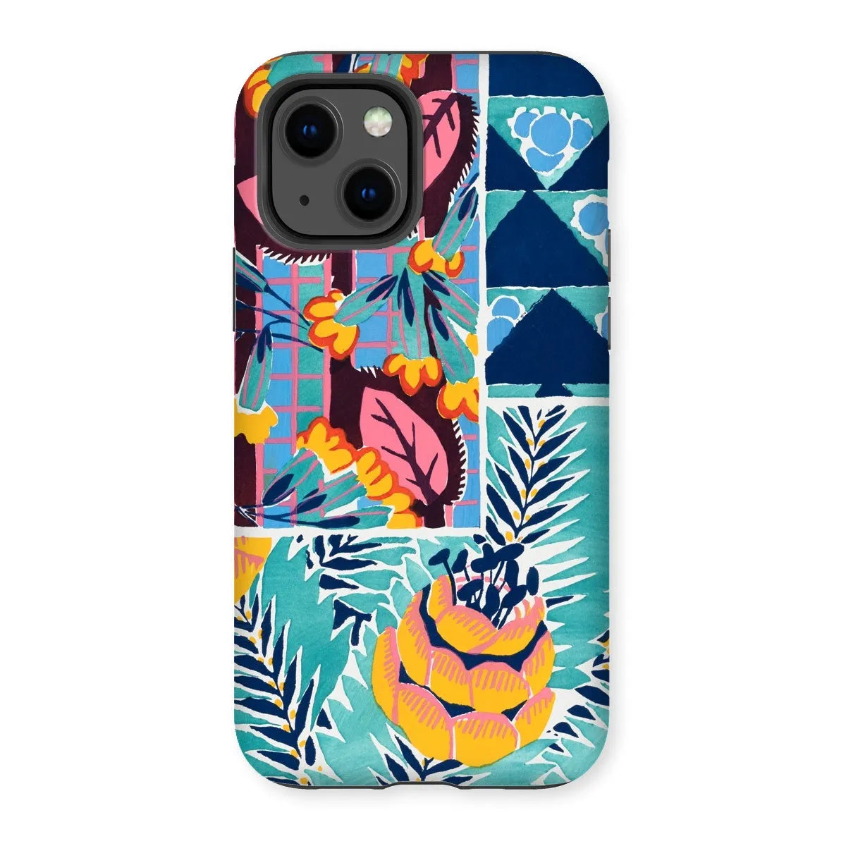 Fabric & Rugs - Pochoir Patterns Phone Case - E. A. Séguy - Iphone 13 / Matte - Mobile Phone Cases - Aesthetic Art
