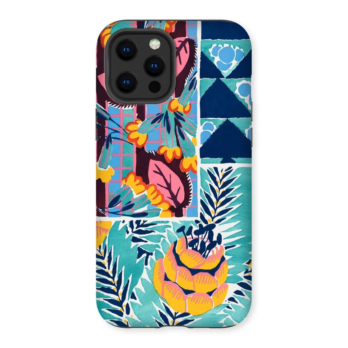 Fabric & Rugs - Pochoir Patterns Phone Case - E. A. Séguy - Iphone 12 Pro Max / Matte - Mobile Phone Cases