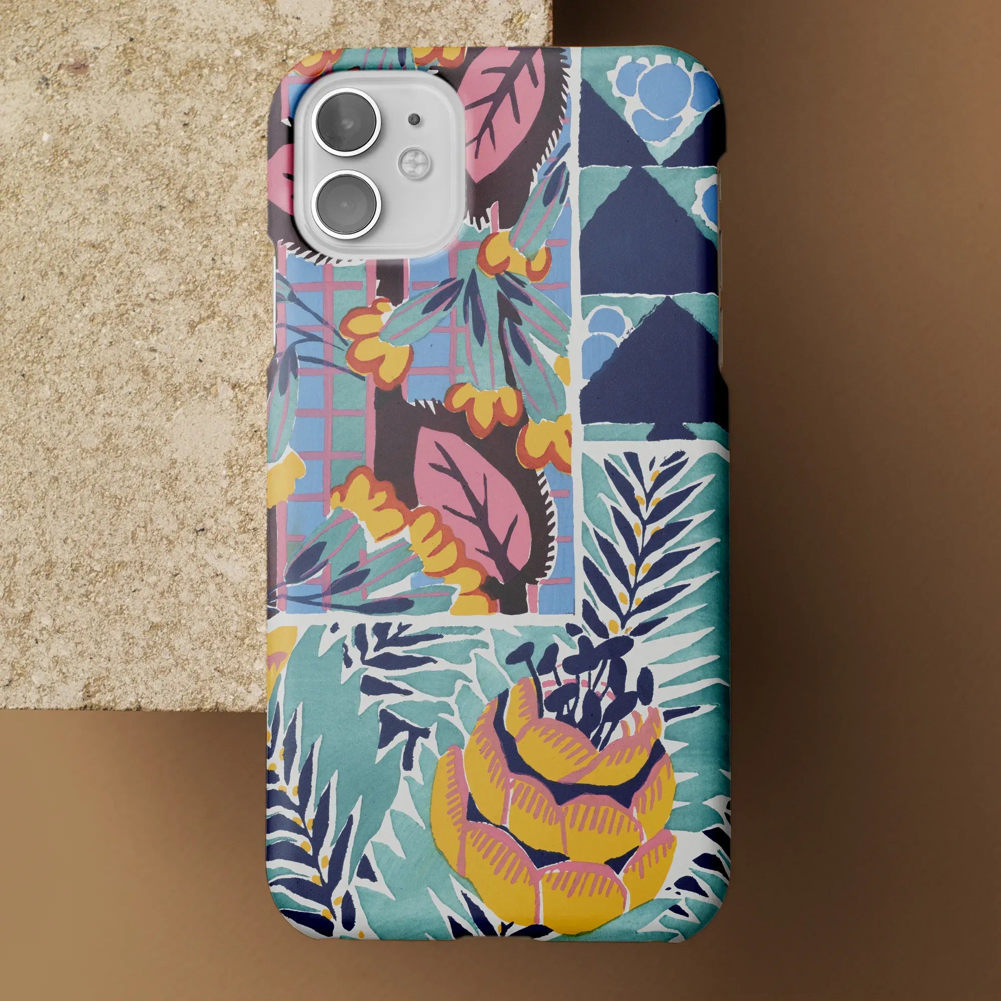 Fabric & Rugs - Pochoir Patterns Phone Case - E. A. Séguy - Mobile Phone Cases - Aesthetic Art