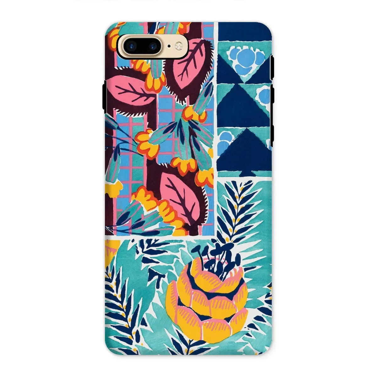 Fabric & Rugs - Pochoir Patterns Phone Case - E. A. Séguy - Iphone 8 Plus / Matte - Mobile Phone Cases - Aesthetic Art