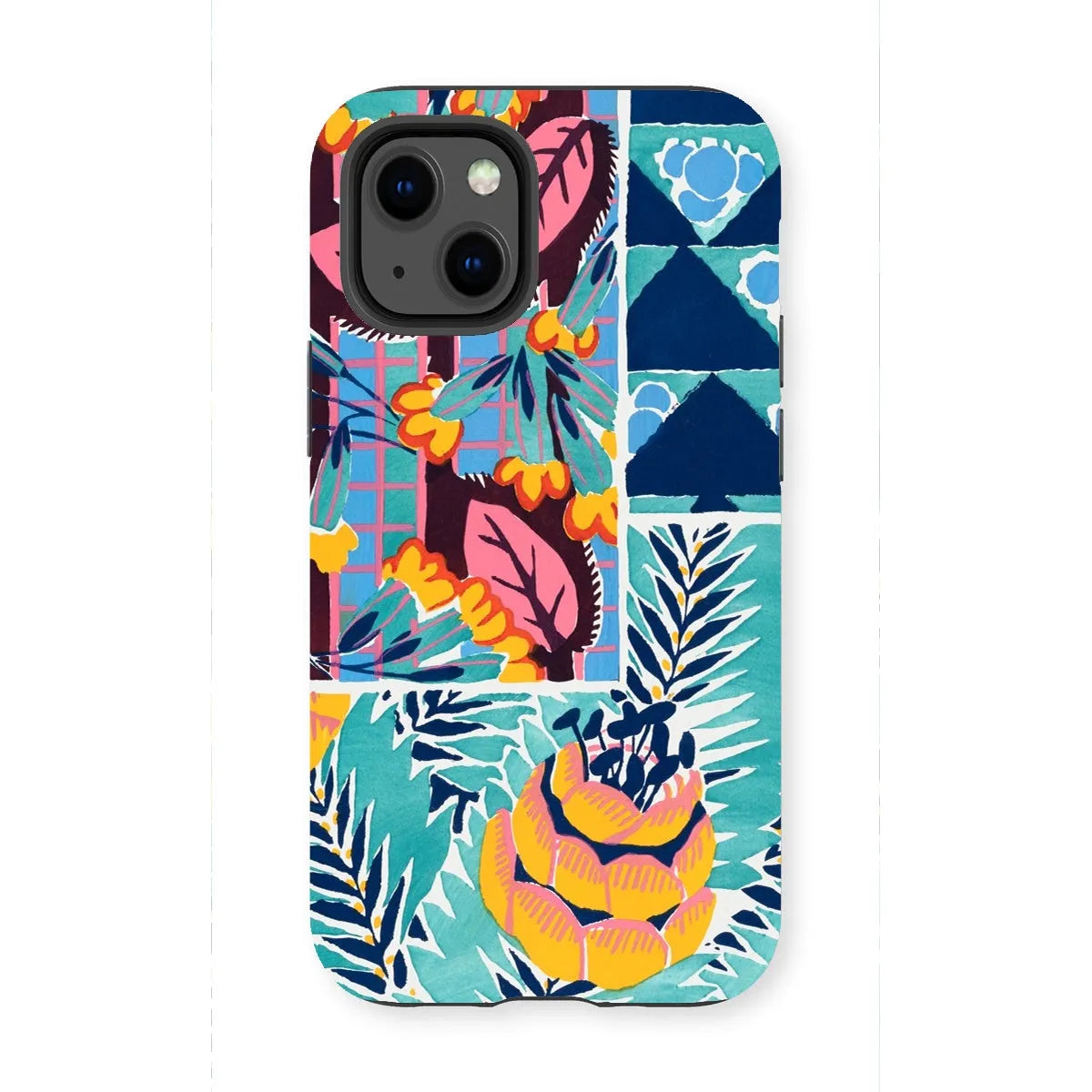 Fabric & Rugs - Pochoir Patterns Phone Case - E. A. Séguy - Iphone 13 Mini / Matte - Mobile Phone Cases - Aesthetic Art