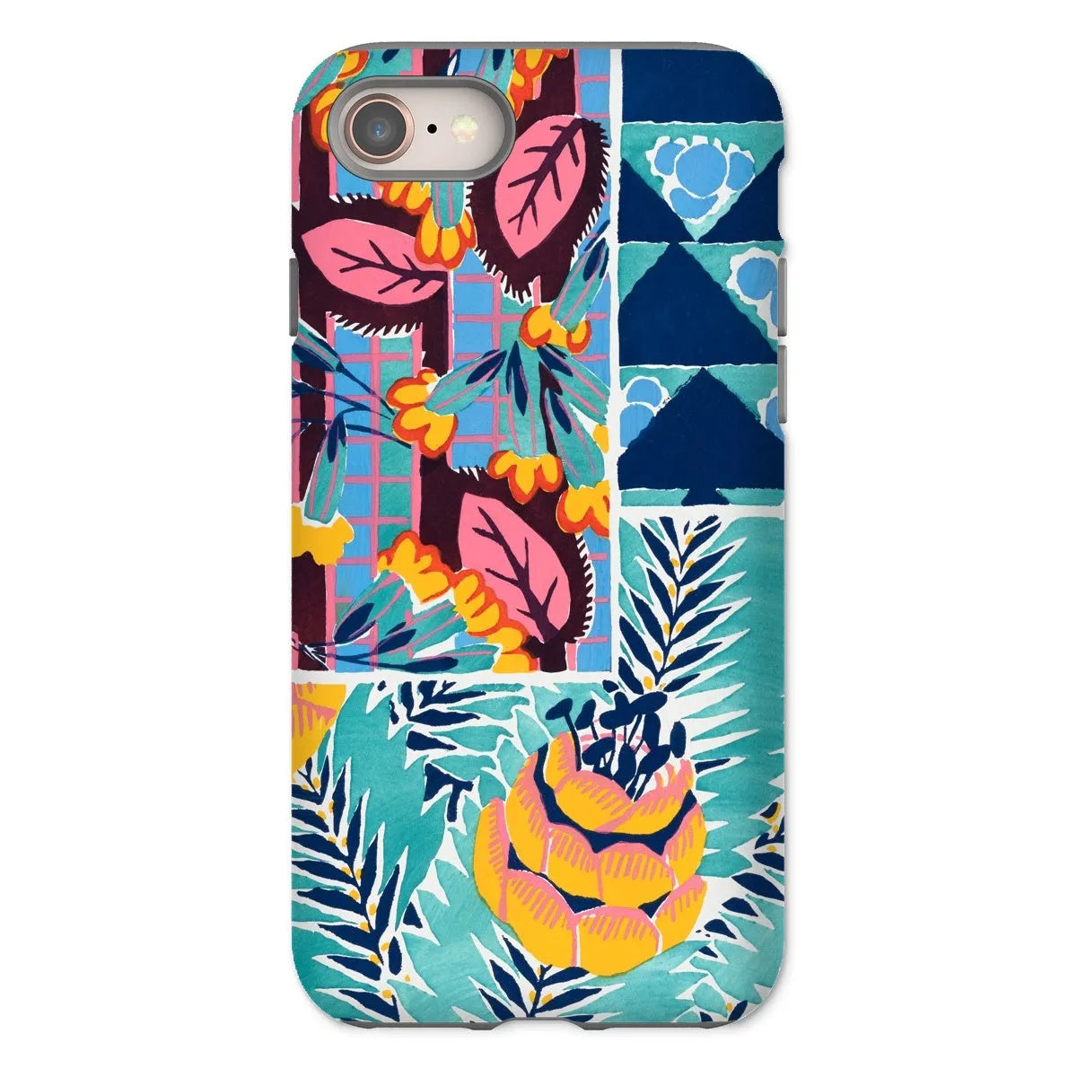 Fabric & Rugs - Pochoir Patterns Phone Case - E. A. Séguy - Iphone 8 / Matte - Mobile Phone Cases - Aesthetic Art