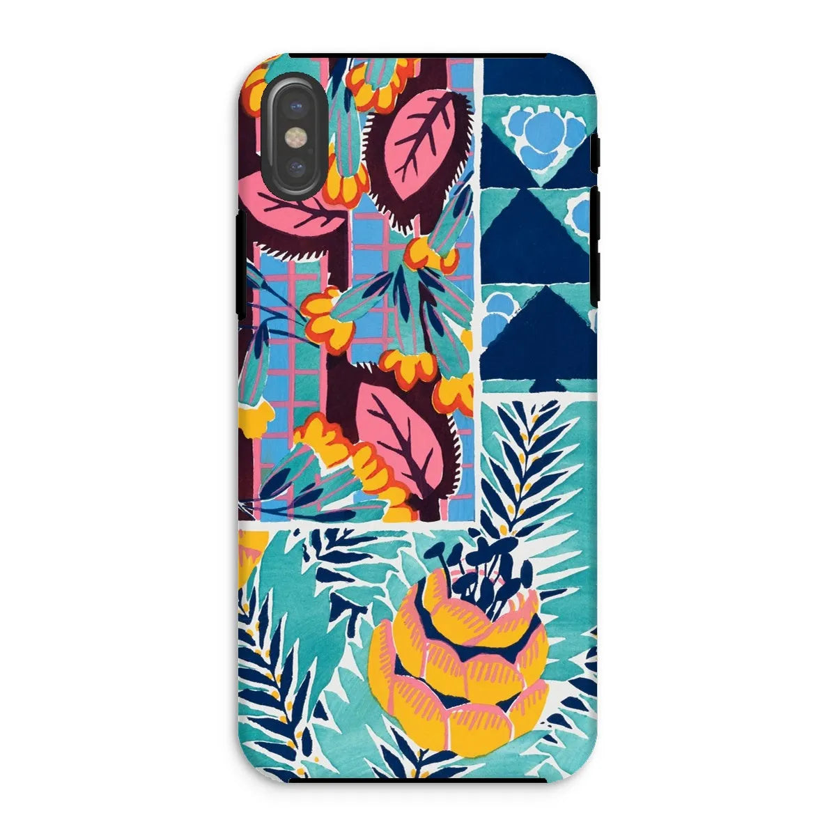 Fabric & Rugs - Pochoir Patterns Phone Case - E. A. Séguy - Iphone Xs / Matte - Mobile Phone Cases - Aesthetic Art