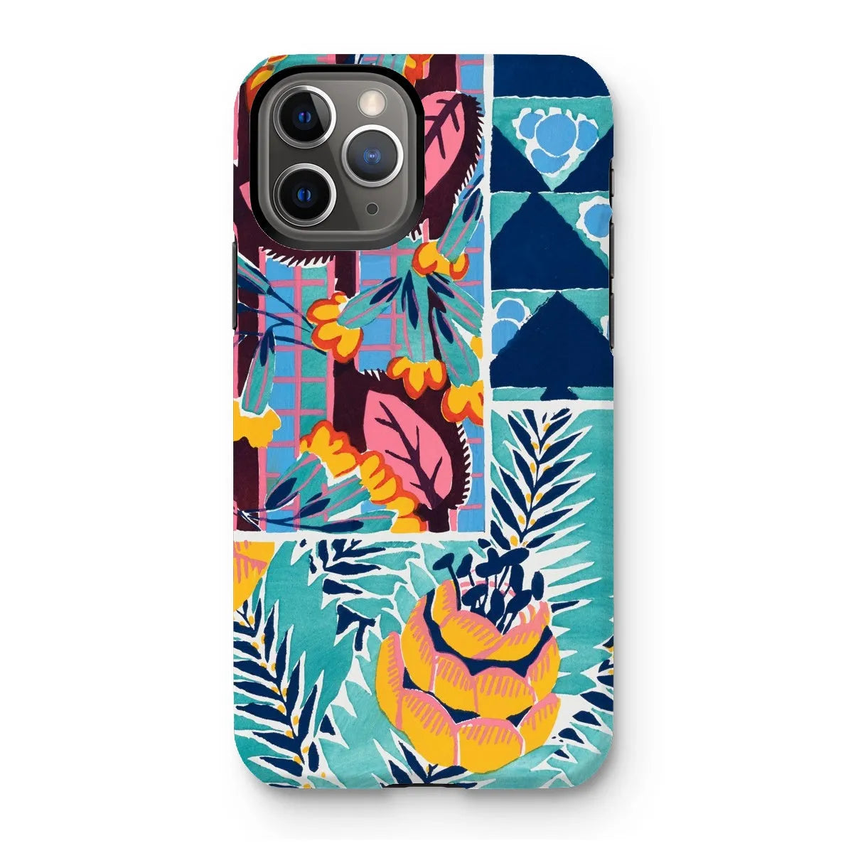 Fabric & Rugs - Pochoir Patterns Phone Case - E. A. Séguy - Iphone 11 Pro / Matte - Mobile Phone Cases - Aesthetic Art