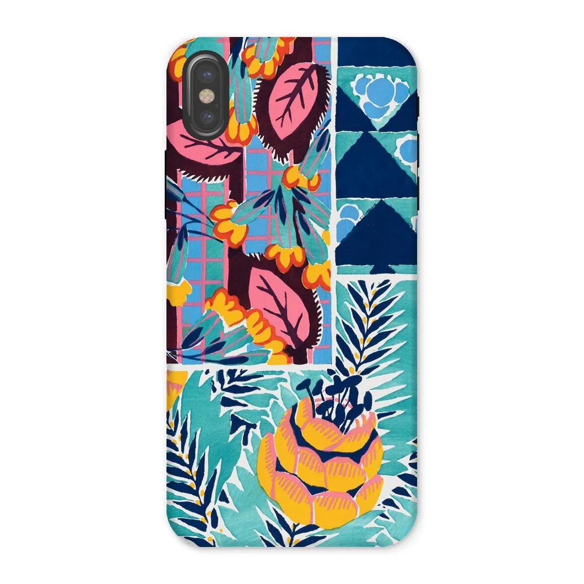 Fabric & Rugs - Pochoir Patterns Phone Case - E. A. Séguy - Iphone x / Matte - Mobile Phone Cases - Aesthetic Art