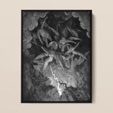 The Fall of Man - Gustave Dore Art Print / Canvas, 12x16’’ / 31x41cm / Black Frame, Posters Prints & Visual Artwork, Toby Leon