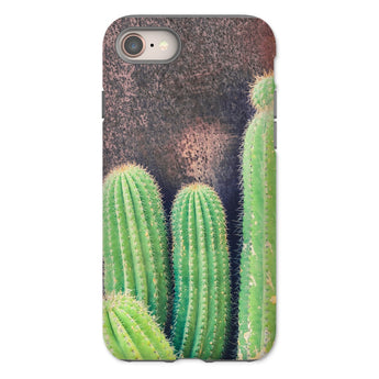 Family Affair - Modern Cactus Iphone Case, 8 / Matte, Phone Case Vibrant Green Cactus Design