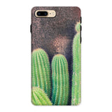Family Affair - Modern Cactus Iphone Case, 8 Plus / Matte, Phone Case Close-up Photograph Green Cactus Plants