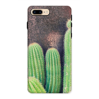 Family Affair - Modern Cactus Iphone Case 8 Plus / Matte Phone Case Close-up Photograph Green Cactus Plants Striking Iphone Case, Modern