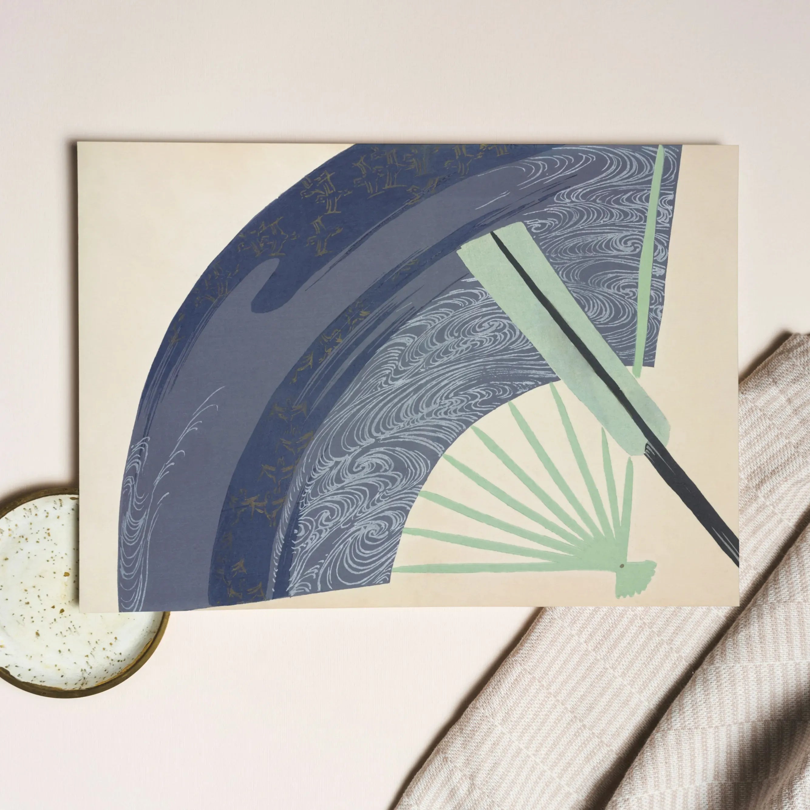 Fan By Kamisaka Sekka Greeting Card - Greeting & Note Cards - Aesthetic Art