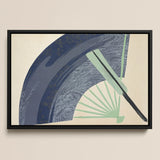 Fan - Kamisaka Sekka Japanese Meiji Art Print / Canvas, 17x12’’ / A3 / Black Frame, Posters Prints & Visual Artwork, Toby Leon