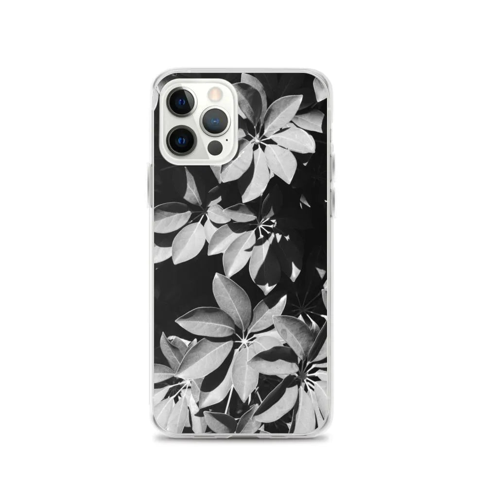 Fanfare Botanical Art Iphone Case - Black And White - Iphone 12 Pro - Mobile Phone Cases - Aesthetic Art