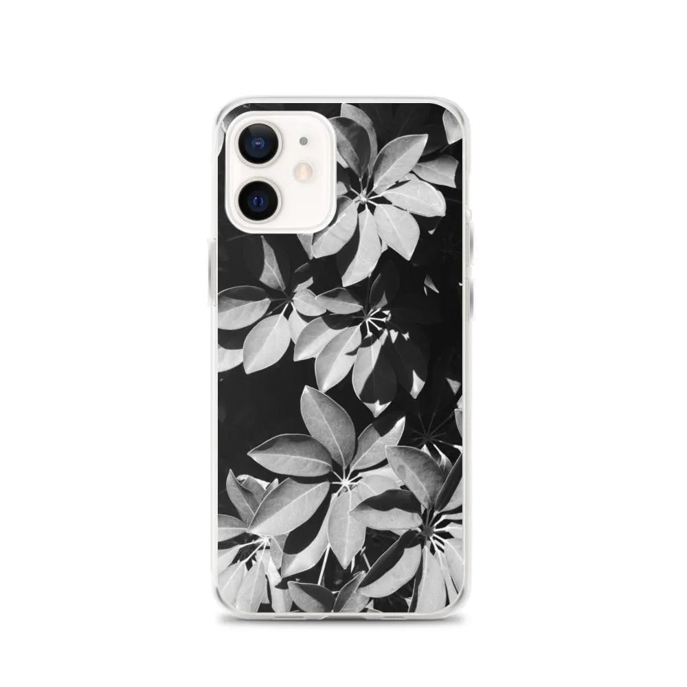 Fanfare Botanical Art Iphone Case - Black And White - Iphone 12 - Mobile Phone Cases - Aesthetic Art