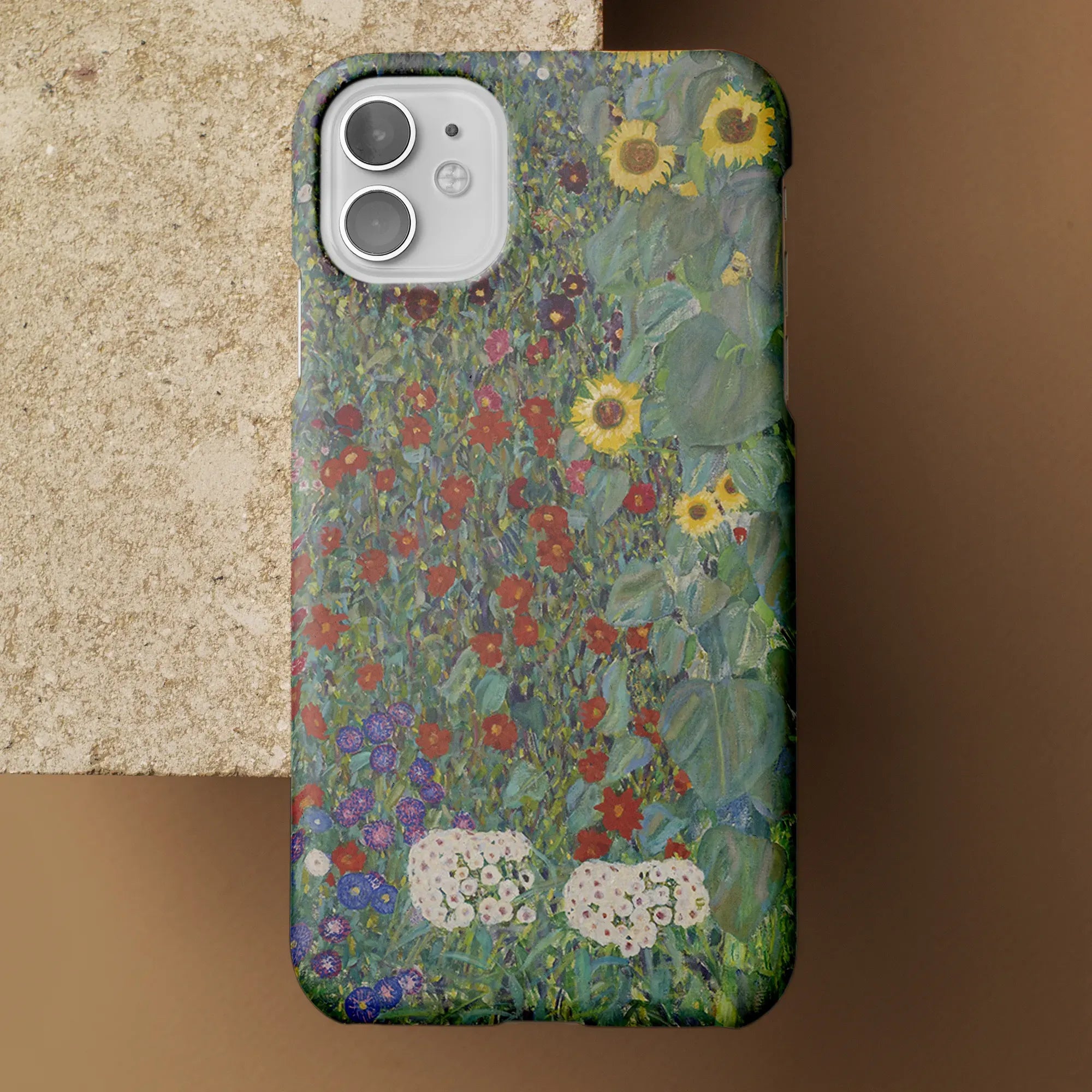 Farm Garden With Sunflowers Art Phone Case - Gustav Klimt - Mobile Phone Cases - Aesthetic Art