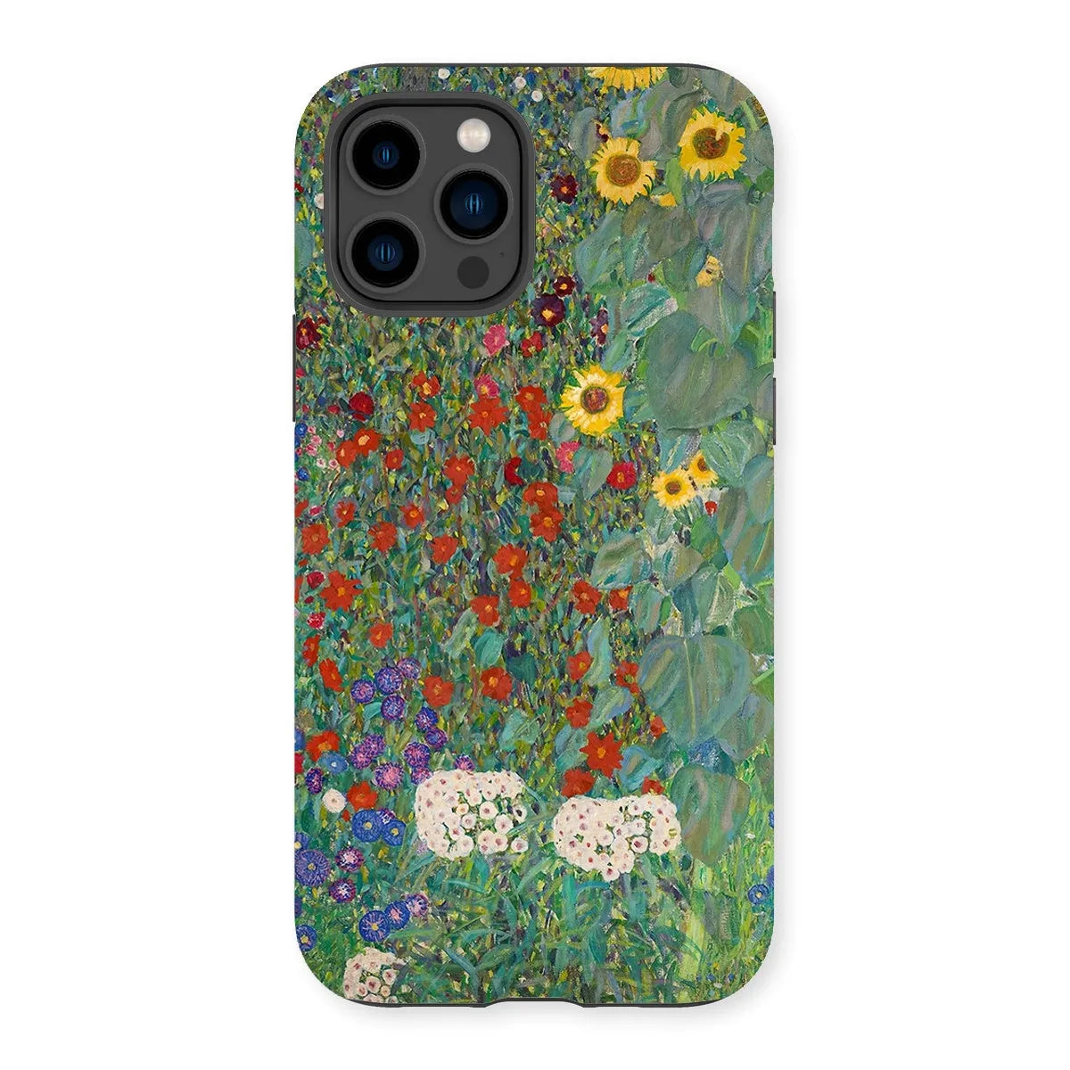 Farm Garden With Sunflowers Art Phone Case - Gustav Klimt - Iphone 14 Pro / Matte - Mobile Phone Cases - Aesthetic Art