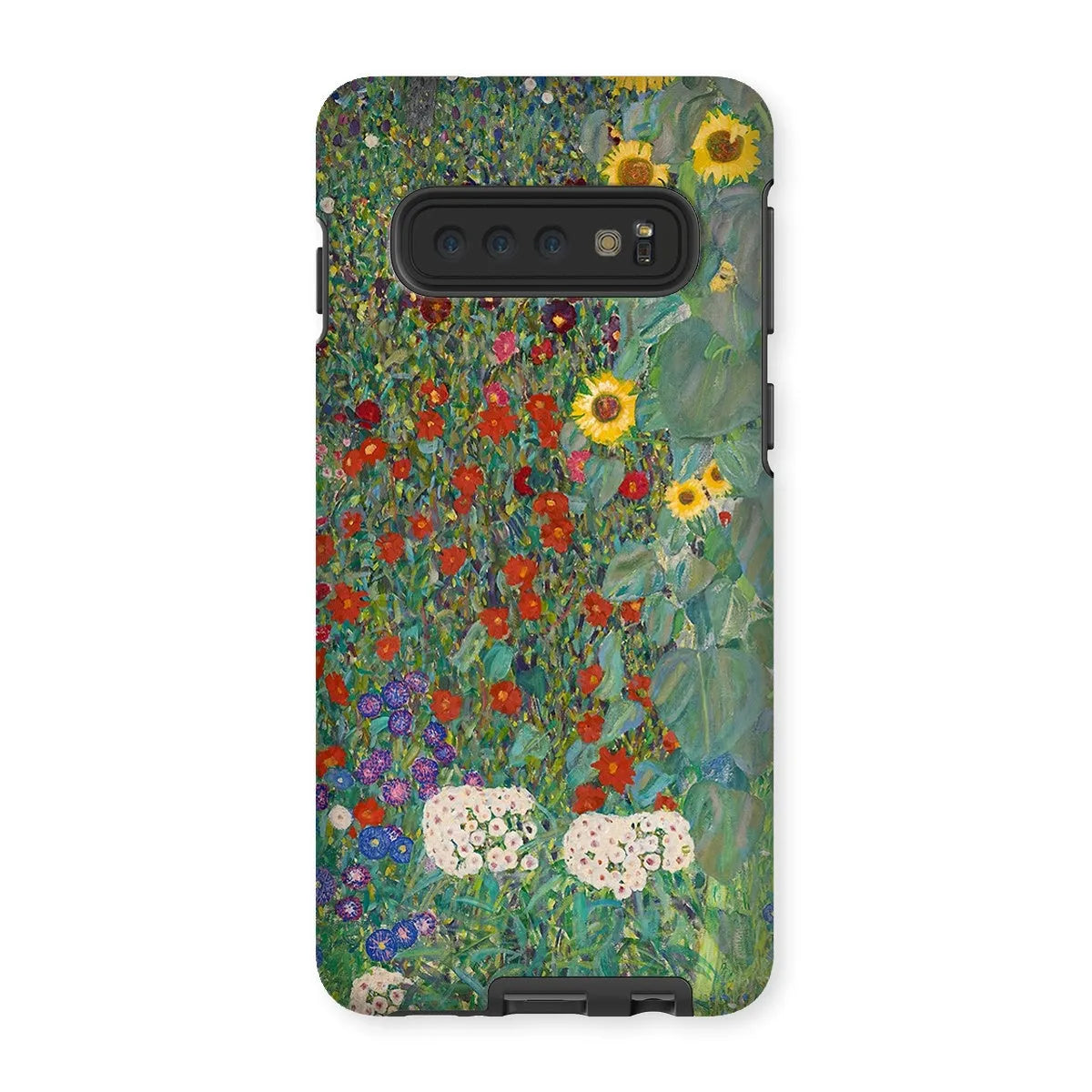 Farm Garden With Sunflowers Art Phone Case - Gustav Klimt - Samsung Galaxy S10 / Matte - Mobile Phone Cases - Aesthetic