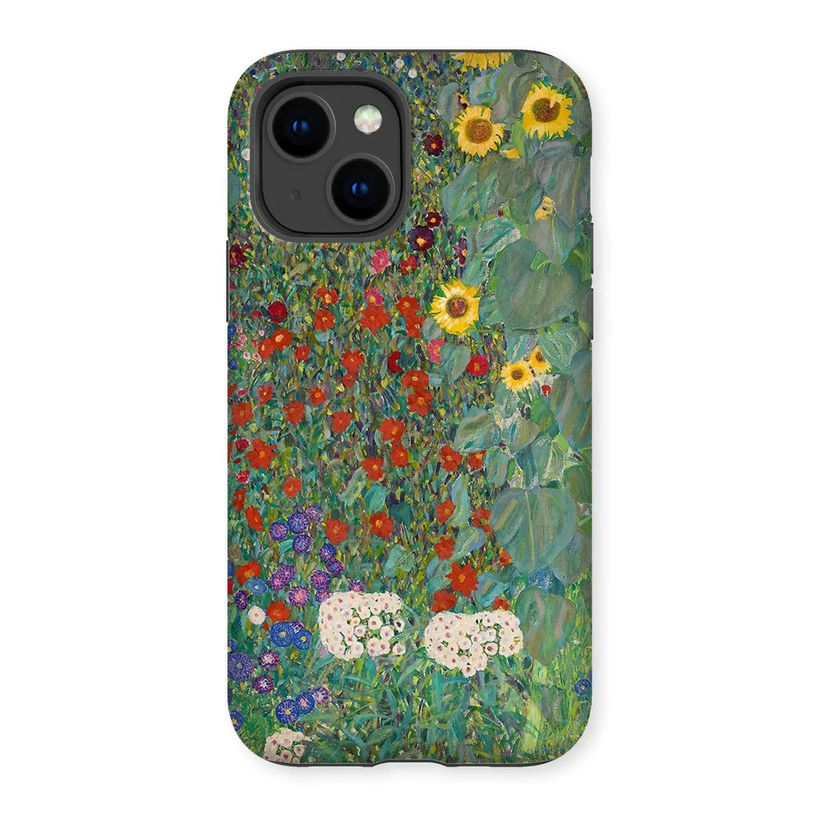 Farm Garden With Sunflowers Art Phone Case - Gustav Klimt - Iphone 14 / Matte - Mobile Phone Cases - Aesthetic Art