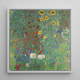 Farm Garden with Sunflowers - Gustav Klimt Art Print / Canvas, Gustav Klimt’s Farm, Klimt’s Farm Garden, Mesmerizing Botanical Wonderland