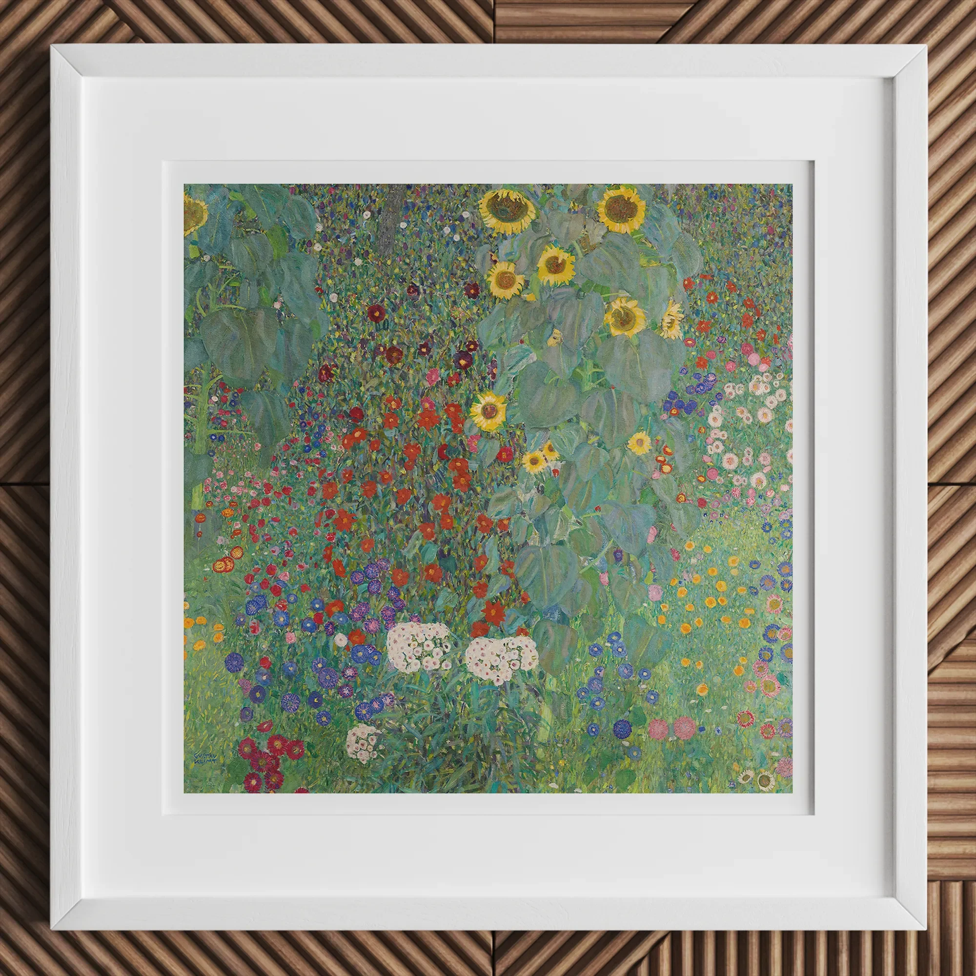 Farm Garden With Sunflowers - Gustav Klimt Art Print - Posters Prints & Visual Artwork - Aesthetic Art