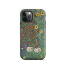 Farm Garden with Sunflowers - Gustav Klimt Iphone Case, 12 Pro / Matte, Floral-patterned Smartphone Case