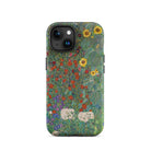 Farm Garden with Sunflowers - Gustav Klimt Iphone Case, 15 / Matte, Floral-patterned Phone Case