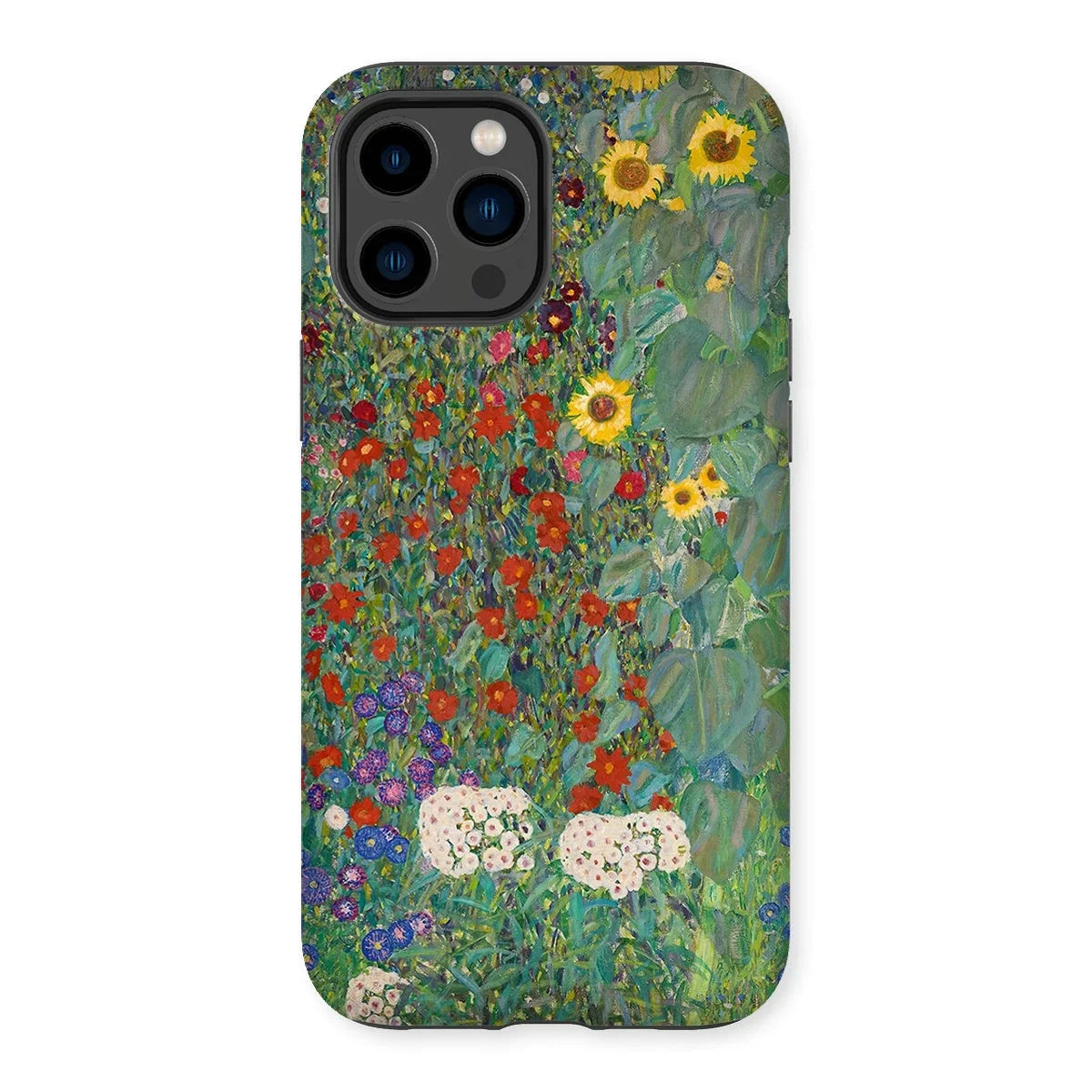 Farm Garden with Sunflowers - Gustav Klimt Iphone Case, 14 Pro Max / Matte, Kite-771323843, Floral-patterned Iphone