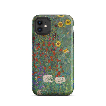 Farm Garden with Sunflowers - Gustav Klimt Phone Case Iphone 11 / Matte Floral-patterned Phone Case Gustav Klimt Farm, Farm Garden, Art