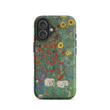 Farm Garden with Sunflowers - Gustav Klimt Phone Case Iphone 16 / Matte Floral-patterned Phone Case Gustav Klimt Farm, Farm Garden, Art