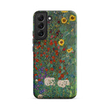 Farm Garden with Sunflowers - Gustav Klimt Phone Case Samsung Galaxy S22 Plus / Matte Vibrant Floral Phone Case Dense Field Sunflowers Red