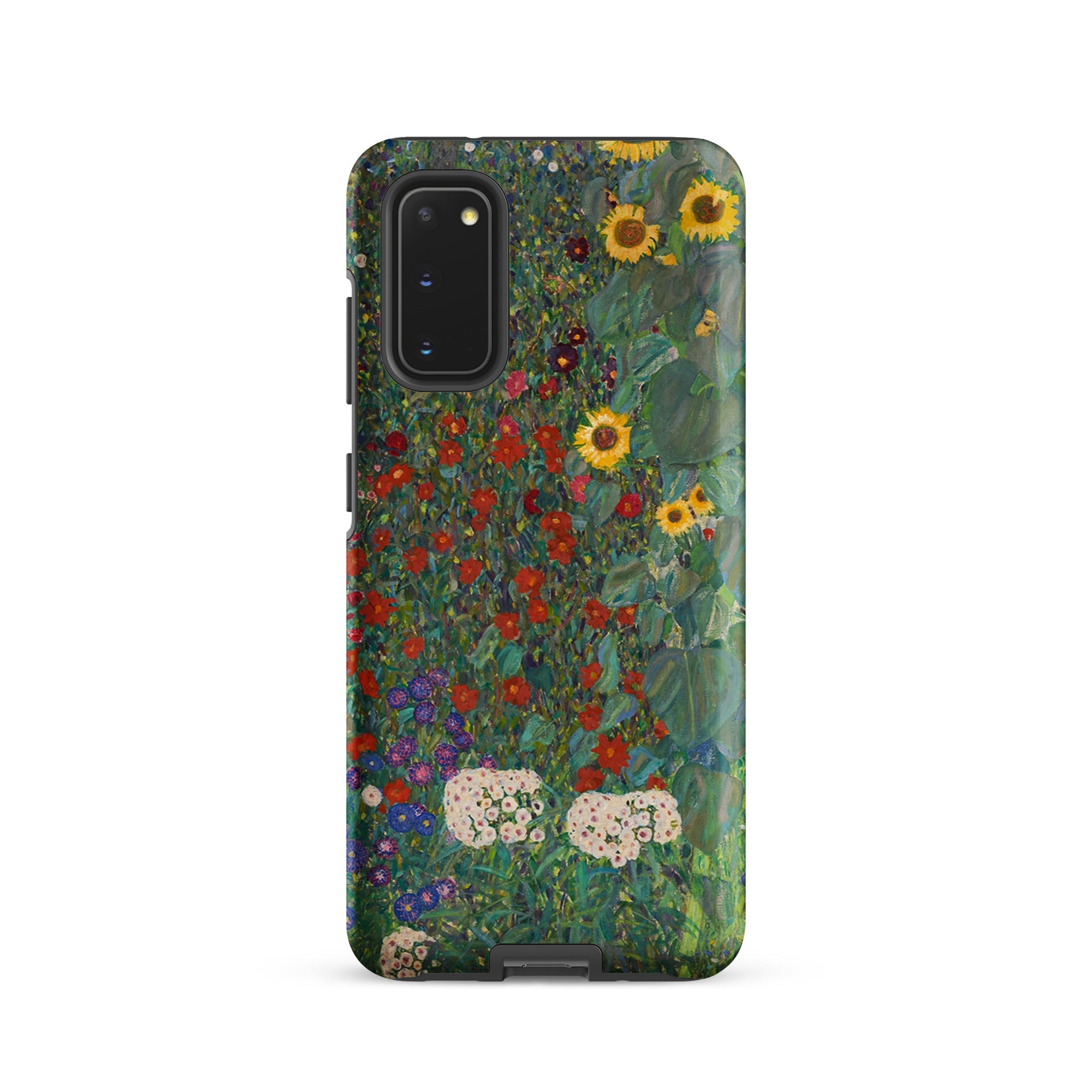 Farm Garden with Sunflowers Gustav Klimt Samsung Case, Galaxy S20 / Matte, Phone Case Vibrant Floral Painting Sunflowers Red Purple