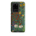 Farm Garden with Sunflowers Gustav Klimt Samsung Case, Galaxy S20 Ultra / Matte, Smartphone Case Colorful Floral Design