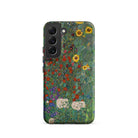 Farm Garden with Sunflowers Gustav Klimt Samsung Case, Galaxy S22 / Matte, Smartphone Case Garden Painting Vibrant Flowers Sunflowers
