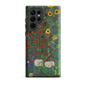 Farm Garden with Sunflowers - Gustav Klimt Samsung Case, Galaxy S22 Ultra / Matte, Phone Case Vibrant Floral Painting Sunflowers Blossoms