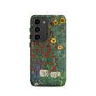 Farm Garden with Sunflowers Gustav Klimt Samsung Case, Galaxy S23 / Matte, Smartphone Case Vibrant Floral Painting