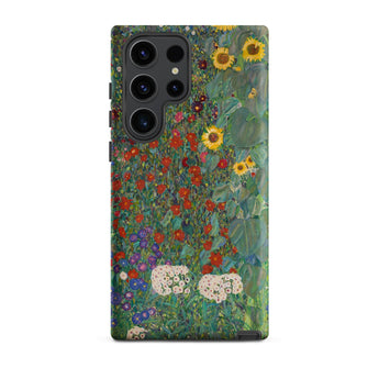 Farm Garden with Sunflowers - Gustav Klimt Samsung Case, Galaxy S23 Ultra / Matte, Smartphone Case Vibrant Floral Painting