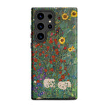Farm Garden with Sunflowers - Gustav Klimt Samsung Case, Galaxy S24 Ultra / Matte, Phone Case Vibrant Floral Design Painting