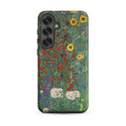 Farm Garden with Sunflowers Gustav Klimt Samsung Case, Galaxy S25 Plus / Matte, Phone Case Vibrant Floral Pattern