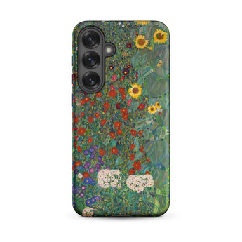 Farm Garden with Sunflowers - Gustav Klimt Samsung Case, Galaxy S25 Plus / Matte, Phone Case Vibrant Floral Pattern