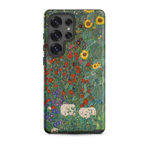 Farm Garden with Sunflowers - Gustav Klimt Samsung Case, Galaxy S25 Ultra / Matte, Smartphone Case Garden Painting Vibrant Flowers