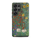 Farm Garden with Sunflowers Gustav Klimt Samsung Case, Galaxy S25 Ultra / Matte, Smartphone Case Garden Painting Vibrant Flowers Sunflowers