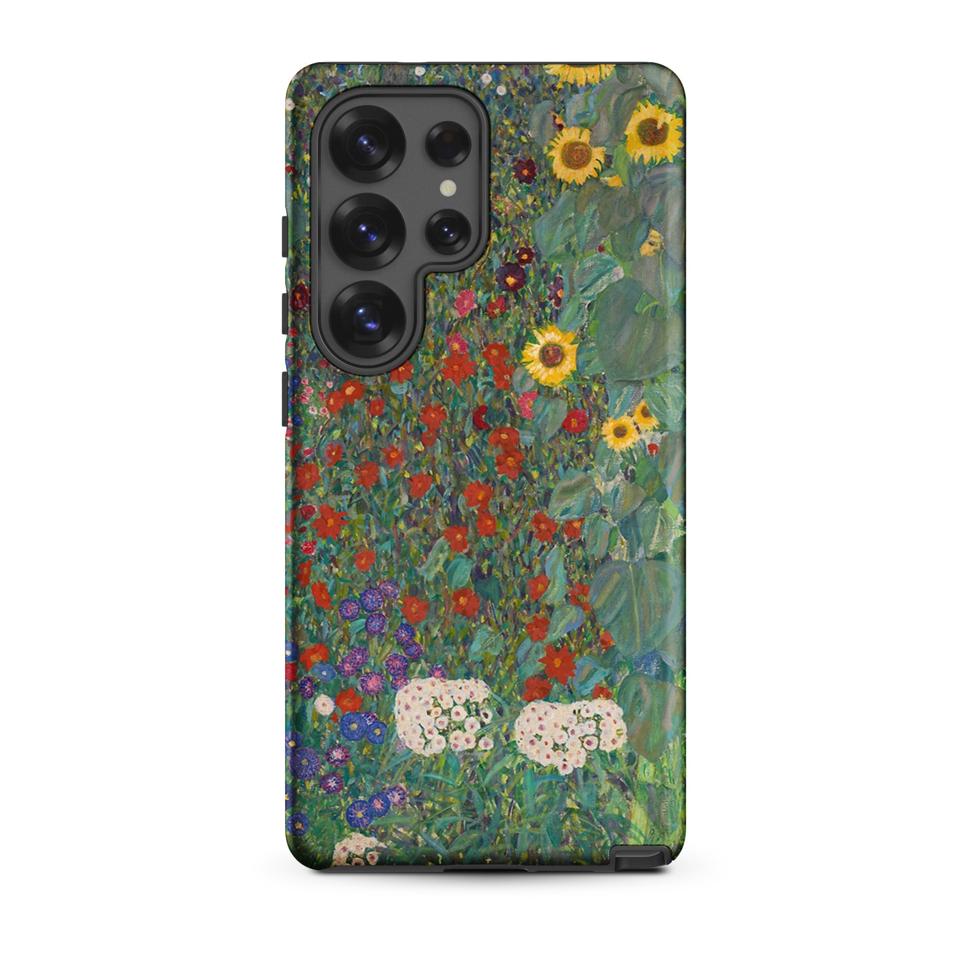 Farm Garden with Sunflowers Gustav Klimt Samsung Case, Galaxy S25 Ultra / Matte, Smartphone Case Garden Painting Vibrant Flowers Sunflowers